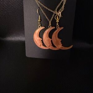 Gold Crescent Moon Earrings